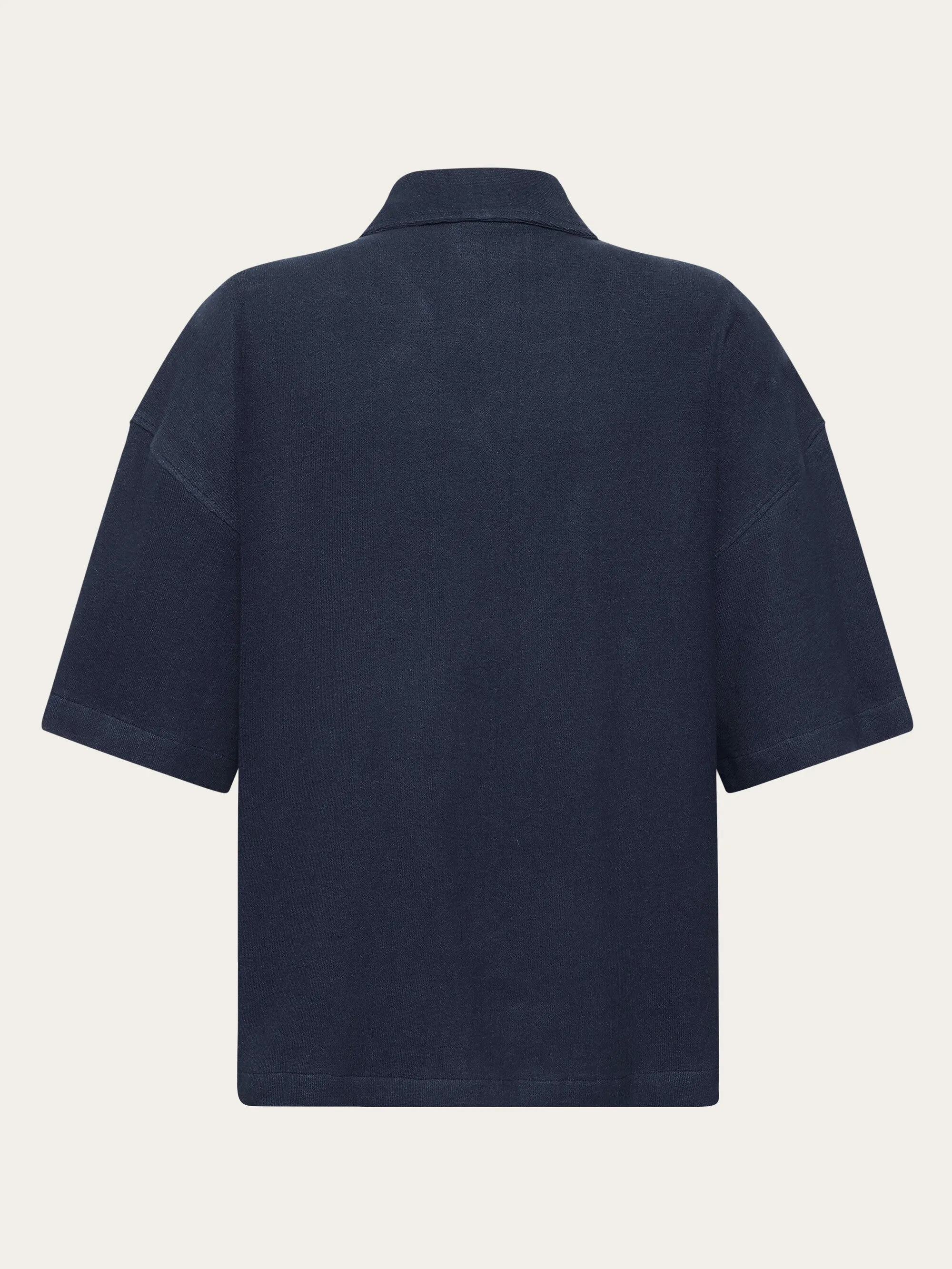 Bouclé short sleeved shirt - GOTS/Vegan - Night Sky