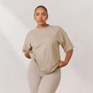 Varsity Oversized T-Shirt - Oat